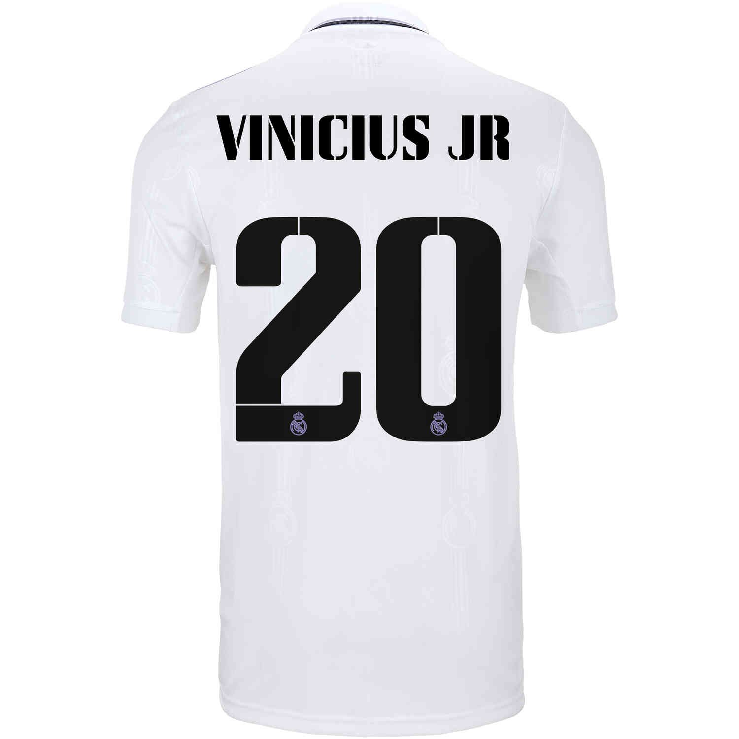 Jersey Vinicius Junior Real''Madrid''2022/23 Home Player White Away Purple Football Shirt, Color
Jersey Vinicius Junior Real''Madrid''2022/23 Home Player White Away Purple Football Shirt, Color