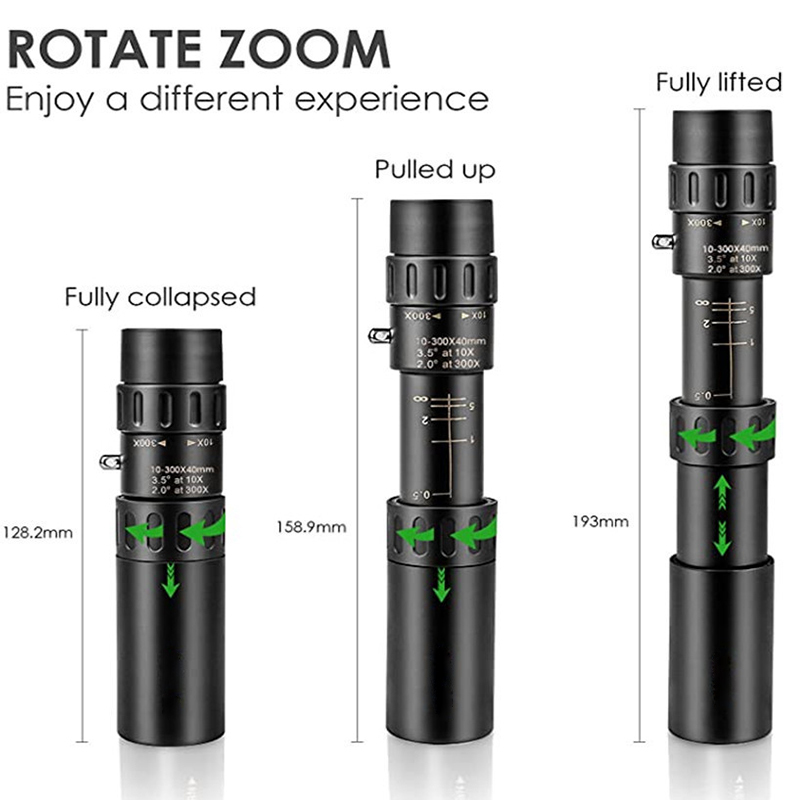 Telescopes Professional 10300X40mm Zoom Powerful Binoculars Long Range Monocular Telescope HD 4K High Quality BAK4Prisms for Camping 221017