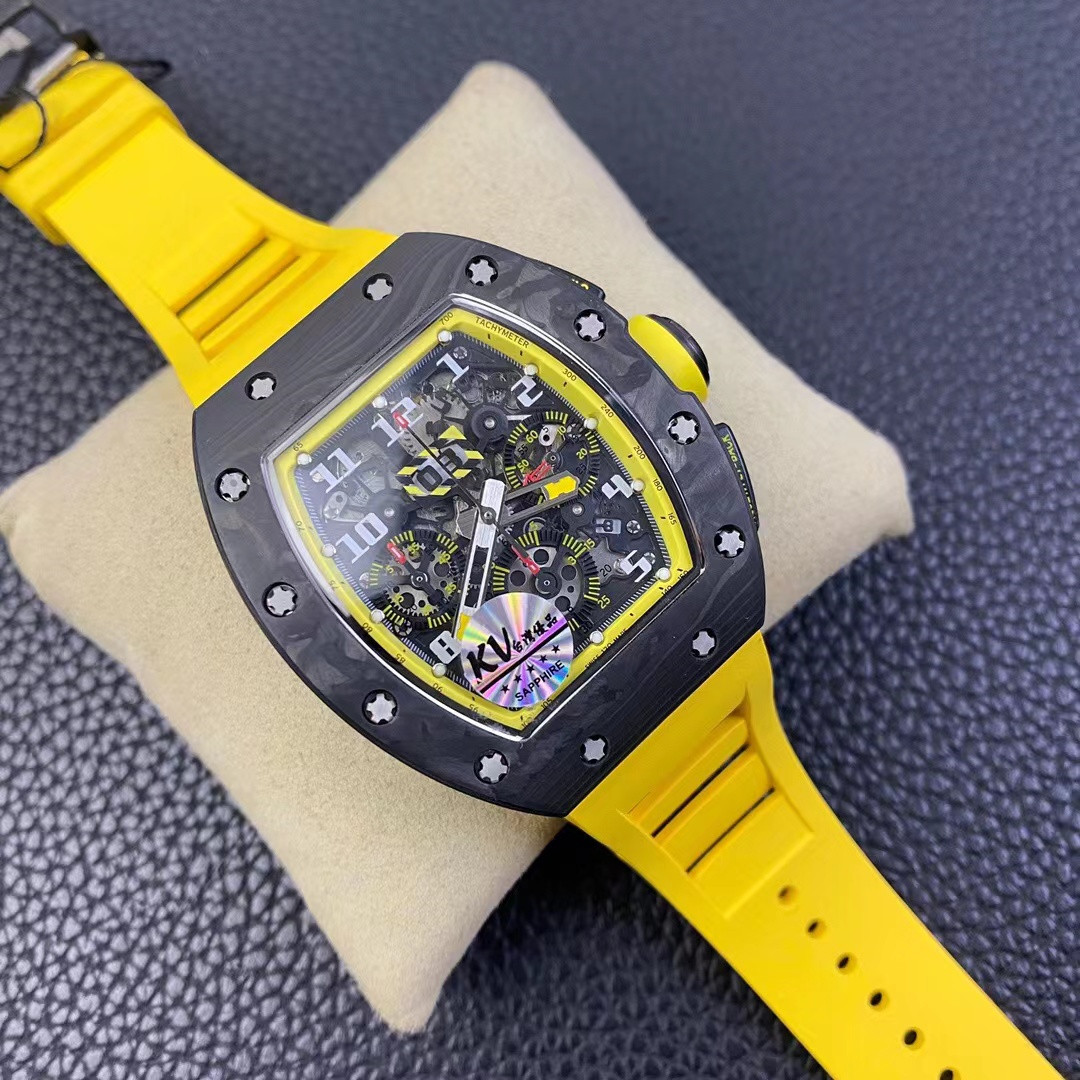 KV watch RM011 RM11-03 V3 version is equipped with 7750 timing movement double calendar individual hopping function high density NTPT carbon fiber case, As shown
KV watch RM011 RM11-03 V3 version is equipped with 7750 timing movement double calendar individual hopping function high density NTPT carbon fiber case, As shown