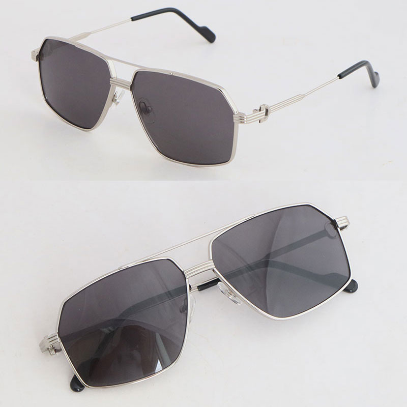 Fashion Metal Large Square Sunglasses Womens 18K Gold Male and Female 0270S Sun Glasses Shield Retro Design Sunglass Frames Men Size 61MM