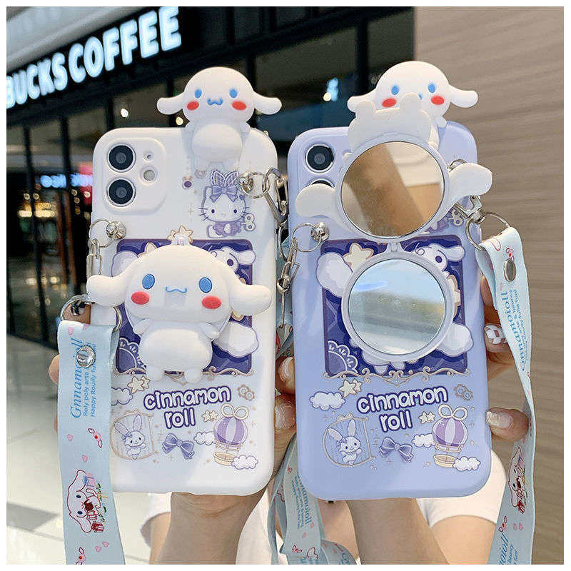 3D Cute Cartoon Mirror Bracket Lanyard Phone Cases For iPhone 14 Pro Max Plus iPhone14 13 12 11 Mini X XS XR Decoration Holder Multifunctional TPU Soft Black Cover, White
3D Cute Cartoon Mirror Bracket Lanyard Phone Cases For iPhone 14 Pro Max Plus iPhone14 13 12 11 Mini X XS XR Decoration Holder Multifunctional TPU Soft Black Cover, White