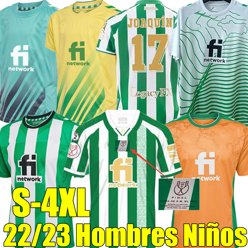 4XL 22/23 real Betis soccer Jerseys copa DEL rey FINAL JOAQUIN B.Iglesias camiseta de futbol Juanmi ESTADIO LA CARTUJA Fekir 2023 2022 special-edition third men kids kit, 22-23 goalkeeper yellow kit
4XL 22/23 real Betis soccer Jerseys copa DEL rey FINAL JOAQUIN B.Iglesias camiseta de futbol Juanmi ESTADIO LA CARTUJA Fekir 2023 2022 special-edition third men kids kit, 22-23 goalkeeper yellow kit