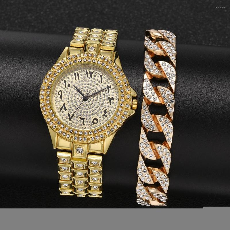 Wristwatches Gold Luxury 2PCS/Set Female 2022 Rhinestone Watches Women Crystal Quartz Bracelet Dress Wristwatch Clock Relogios
Wristwatches Gold Luxury 2PCS/Set Female 2022 Rhinestone Watches Women Crystal Quartz Bracelet Dress Wristwatch Clock Relogios