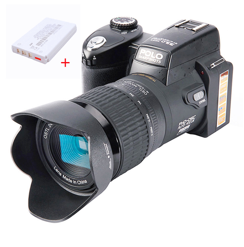 Digital Cameras HD Digital Camera POLO D7100 33MP Auto Focus Professional SLR Video Camera 24X Optical Zoom Three Lens Bag Add One Battery 221017
