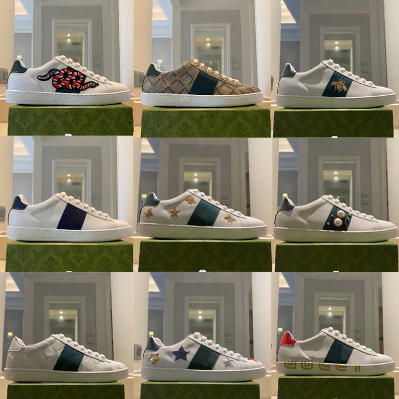 Men Women Designer Sneakers Striped White Leather Sneaker Casual Shoes Series Stripes Embroidery Snake Tiger Walking Sports Platform Trainers With Box US5-13.5 NO9
Men Women Designer Sneakers Striped White Leather Sneaker Casual Shoes Series Stripes Embroidery Snake Tiger Walking Sports Platform Trainers With Box US5-13.5 NO9