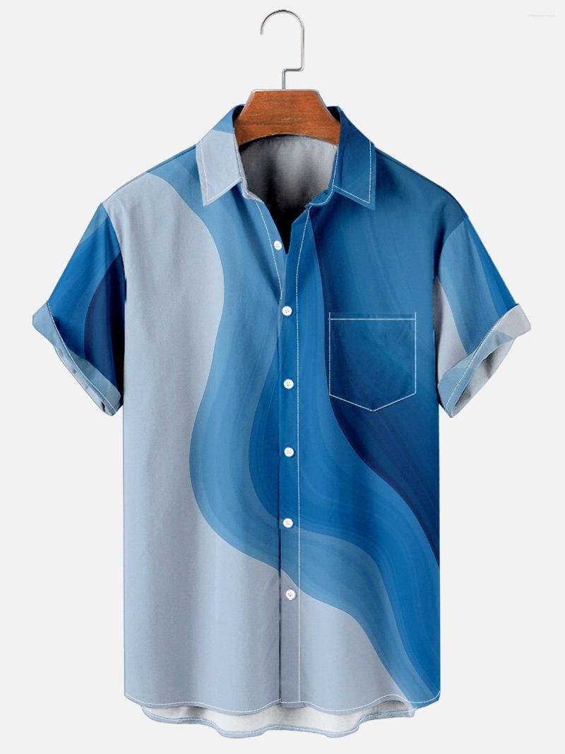 Men' Casual Shirts Molilulu Men' Geometric Print Short Sleeve Hawaiian Shirt With Chest Pocket, Blue
Men' Casual Shirts Molilulu Men' Geometric Print Short Sleeve Hawaiian Shirt With Chest Pocket, Blue
