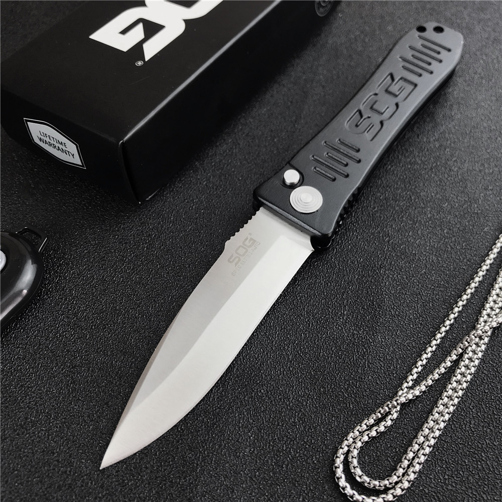 SOG Spec-Elite I AUTO Folding Knife 3.15" Satin Plain Blade Aluminum Handles Outdoor Camping Survival Self-defense EDC Tactical Knives
SOG Spec-Elite I AUTO Folding Knife 3.15" Satin Plain Blade Aluminum Handles Outdoor Camping Survival Self-defense EDC Tactical Knives