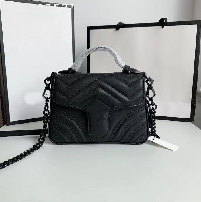 Original luxury Brand Shoulder Bags purse Women's chain Hanbag Ladies Fashion Leather Designer Handbag Ladies Flap Letter Stiletto Bag free shippi