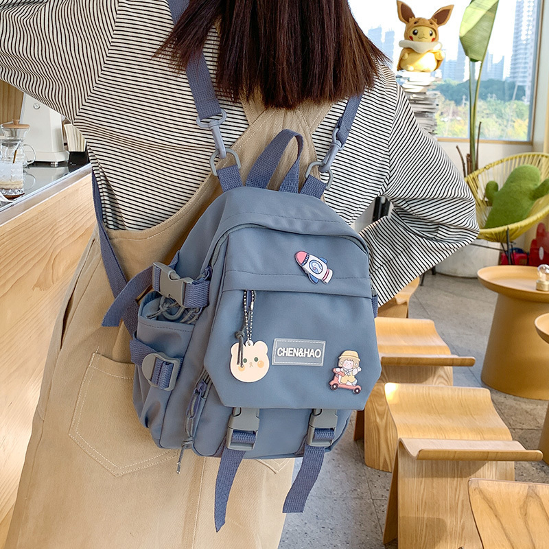 Small Womens Backpack Girls School Bag Waterproof Nylon Fashion Japanese Casual Young Girls Bag Female Mini 220815