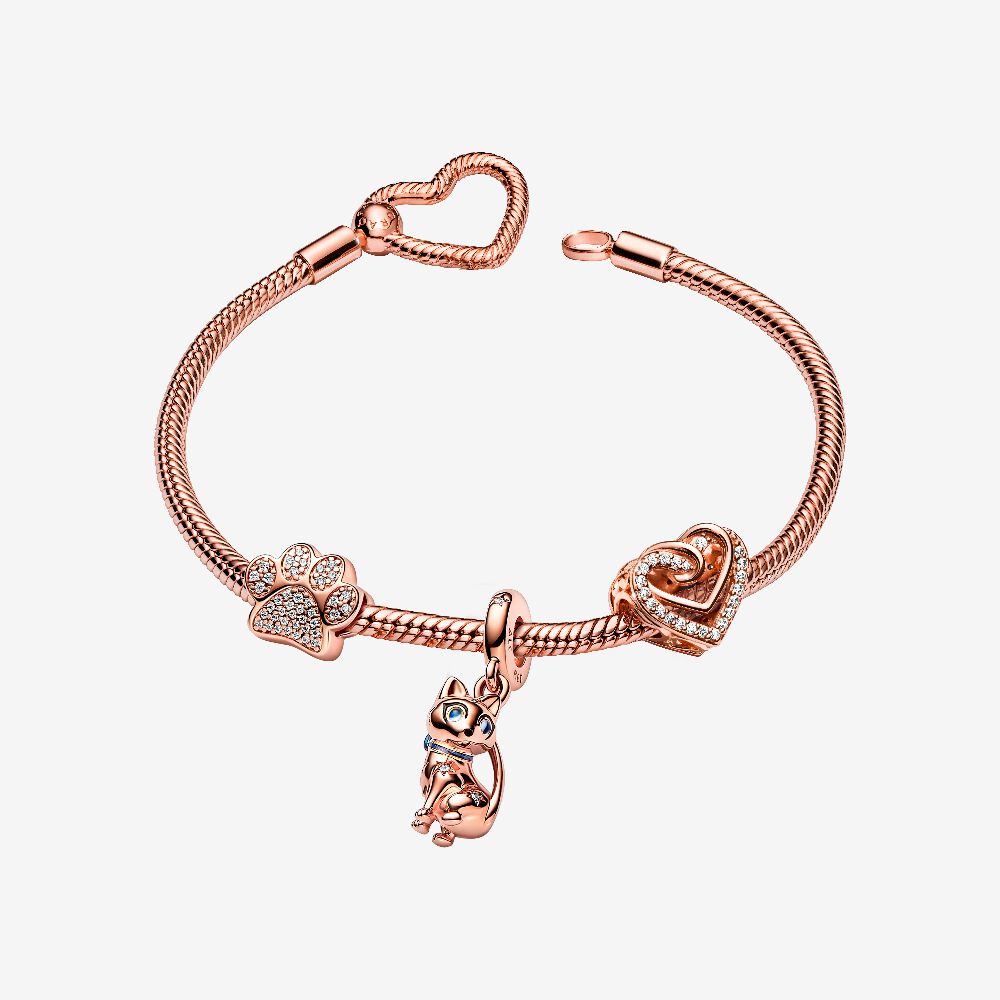 Shining Meow Star People Charm Bracelets Gift Jewelry DIY fit Pandora Style women Bracelet