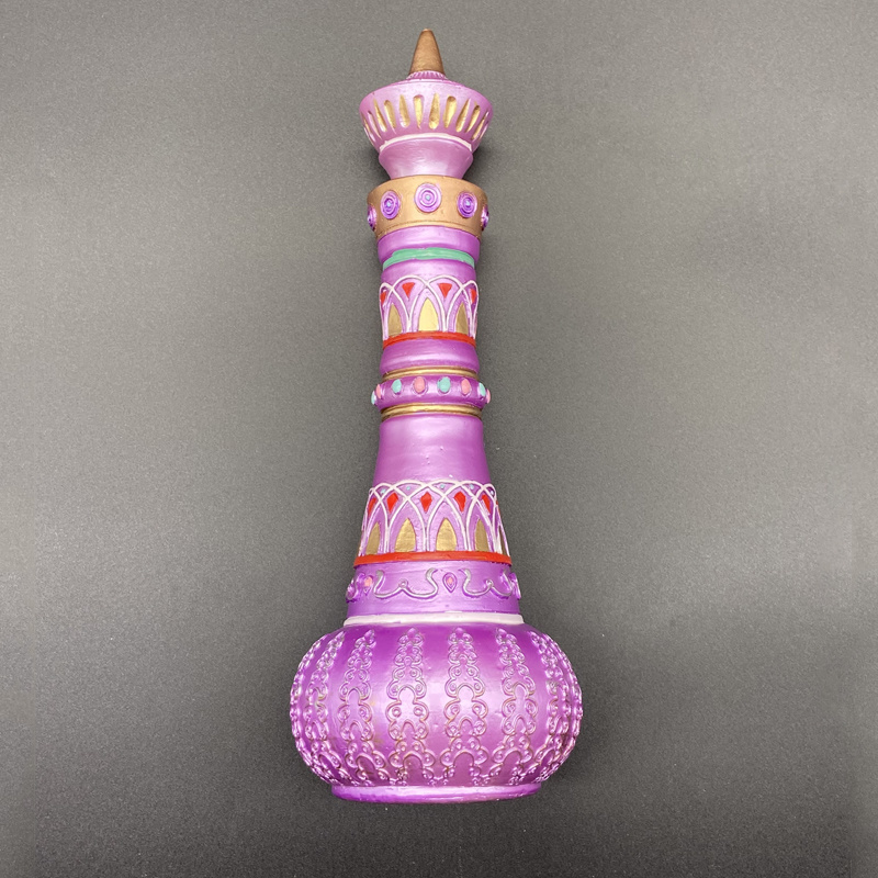 Decorative Objects Figurines Jeannie Bottle MIRRORED RICH PURPLE I DREAM OF JEANNIE GENIE BOTTLE Draca Resin Handicraft Ornament Purple 230803