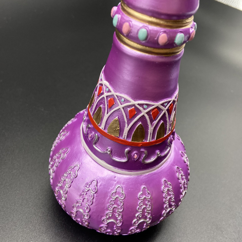 Decorative Objects Figurines Jeannie Bottle MIRRORED RICH PURPLE I DREAM OF JEANNIE GENIE BOTTLE Draca Resin Handicraft Ornament Purple 230803
