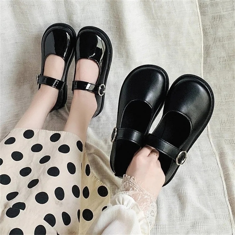 Sepatu Mary Jane Wanita Klasik Kasual Flat Ujung Bundar Platform Imut Hitam Retro Kulit PU Lolita Baru 220614, Bright black
Sepatu Mary Jane Wanita Klasik Kasual Flat Ujung Bundar Platform Imut Hitam Retro Kulit PU Lolita Baru 220614, Bright black