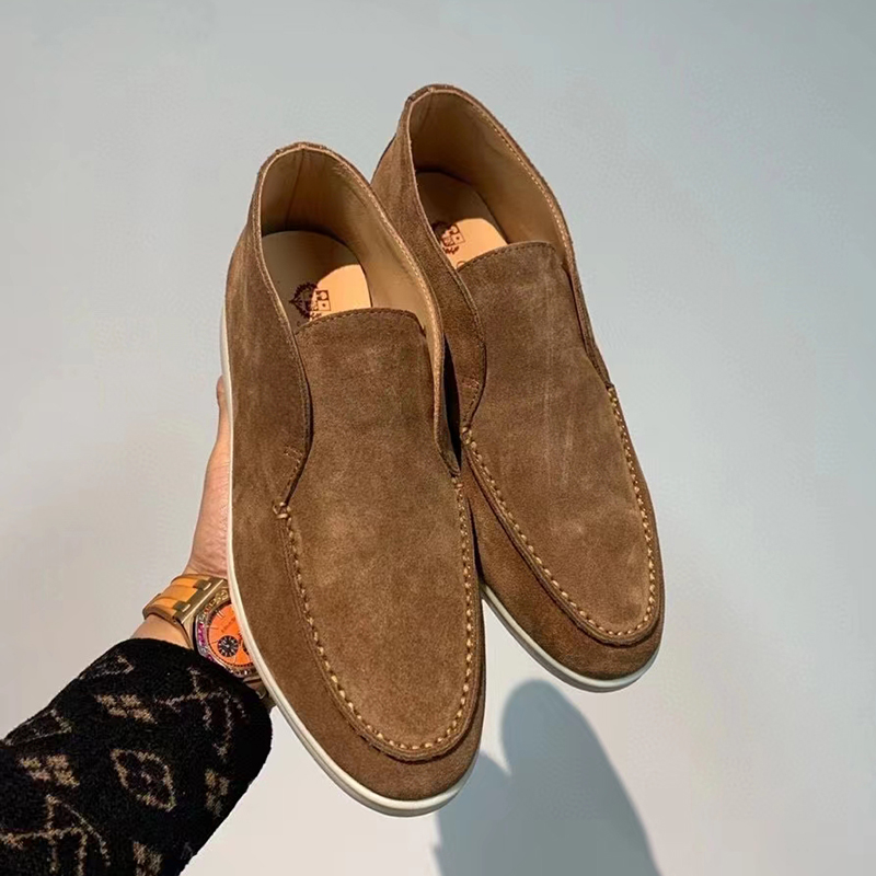 LORO PIANA Open Walk Suede Sneaker Shoes Women casual shoe Men Casual Walking Flats classic ankle boot Luxury Designer flat Dress factory footwear, Black
LORO PIANA Open Walk Suede Sneaker Shoes Women casual shoe Men Casual Walking Flats classic ankle boot Luxury Designer flat Dress factory footwear, Black
