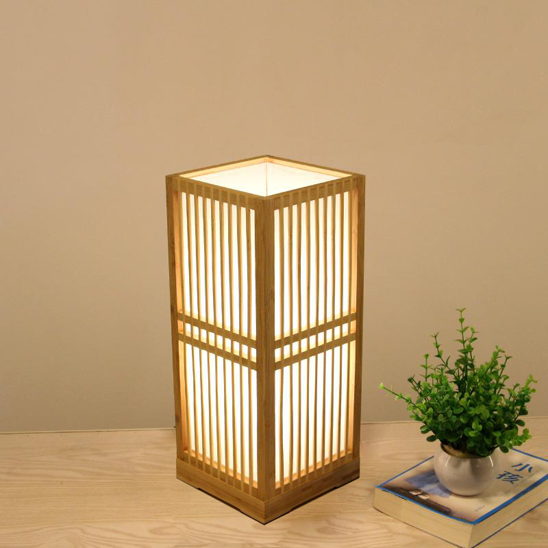 Elegant Desk Lights with Bamboo Finish - Perfect for Living Room and Bedroom Ambiance