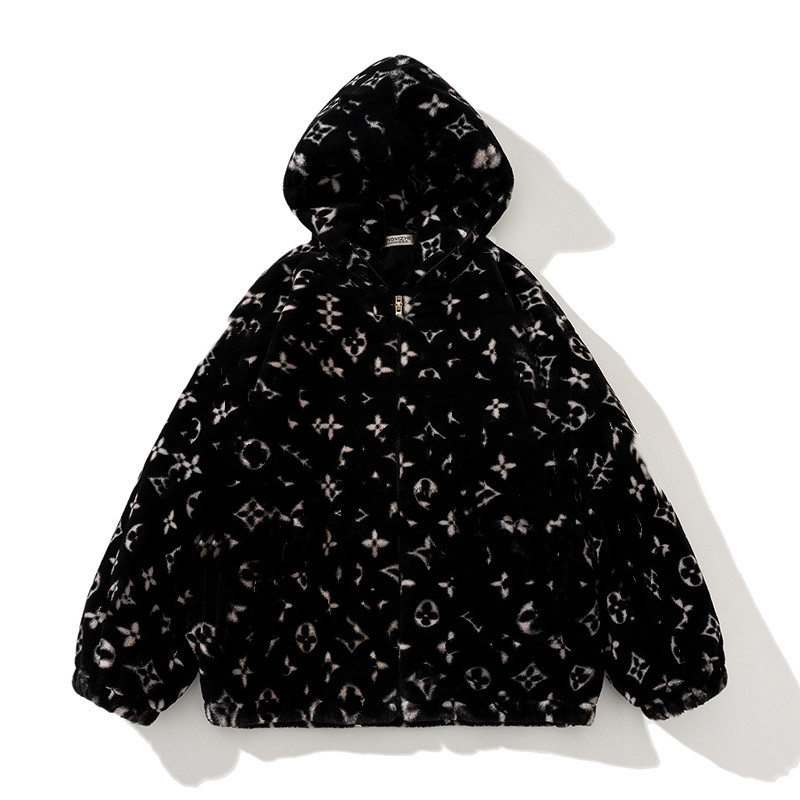 Womens Jackets 2025 Winter Loose Ladies Cotton Clothes Plush Couple Designer brand V Coats Warm Ladies Coat 1010