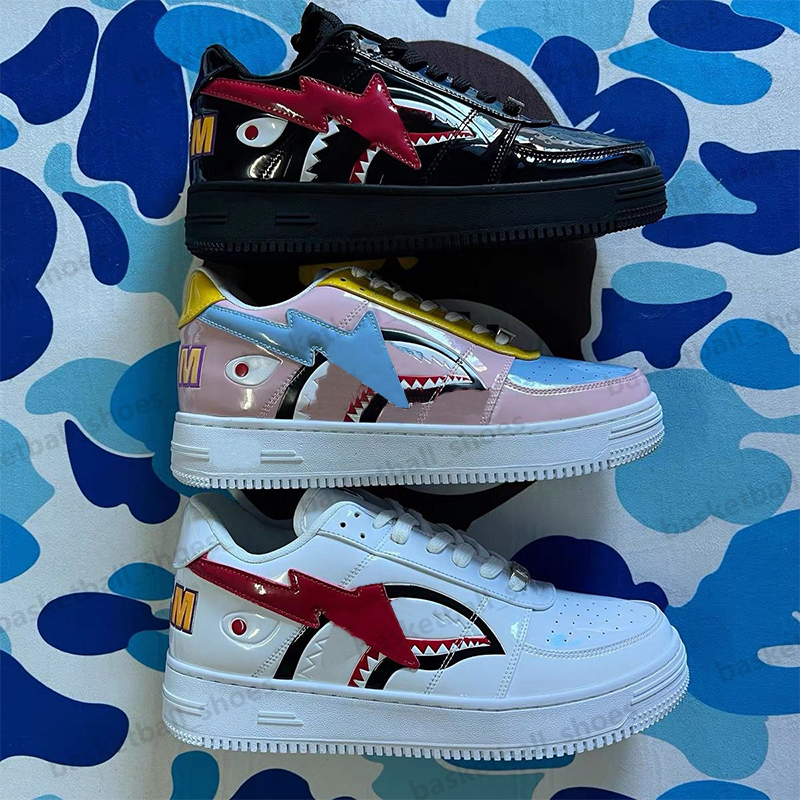 Designer Bapestas M1 Designer Casual Shoes Camouflage STA Leather Black Shark Face Ape Monkey Shape MEDICOM TOY CAMO SK8, White 
Designer Bapestas M1 Designer Casual Shoes Camouflage STA Leather Black Shark Face Ape Monkey Shape MEDICOM TOY CAMO SK8, White