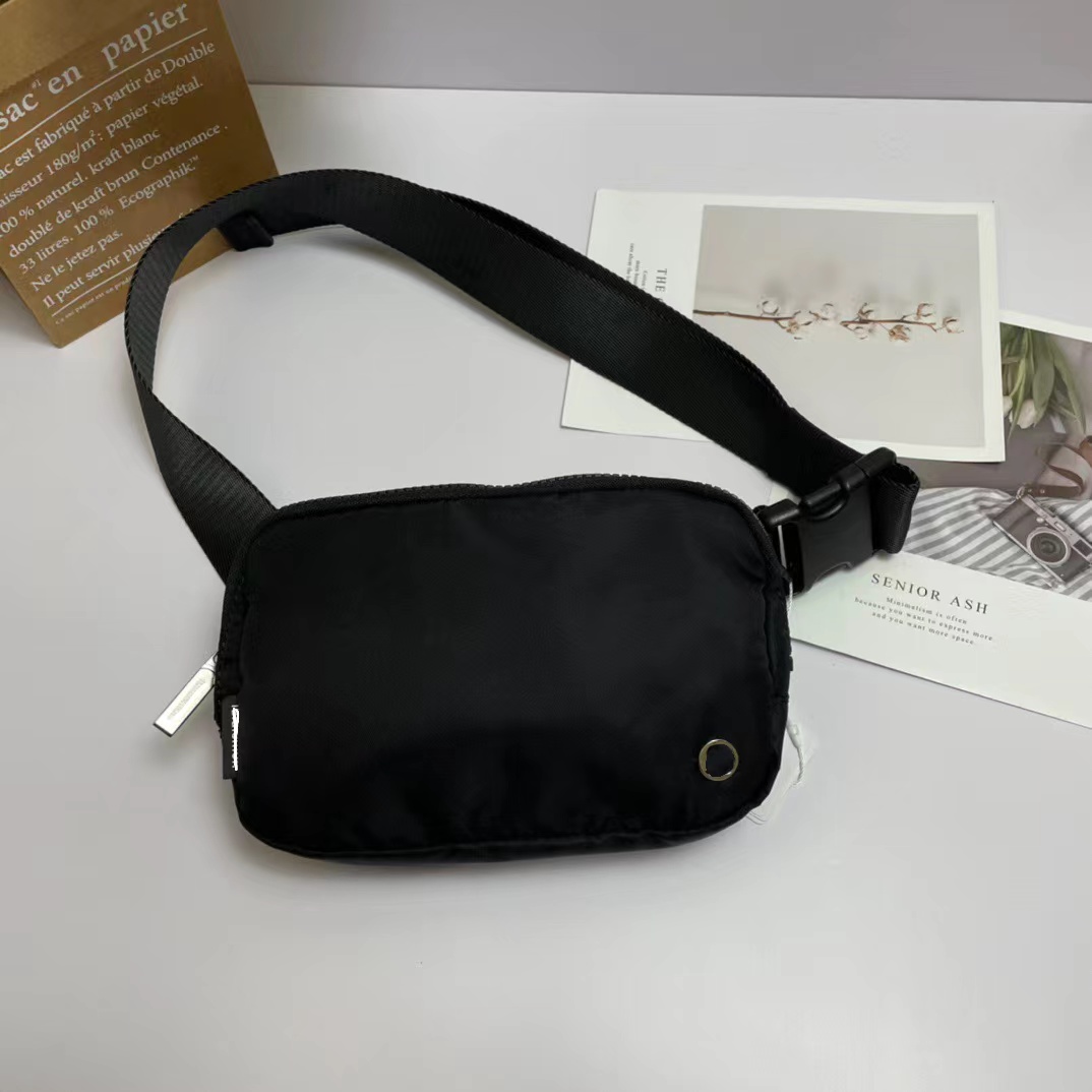 new lu belt bag everywhere waistbag official models ladies sports outdoor messenger chest 1L Capacity with brand metal logo, Black
new lu belt bag everywhere waistbag official models ladies sports outdoor messenger chest 1L Capacity with brand metal logo, Black