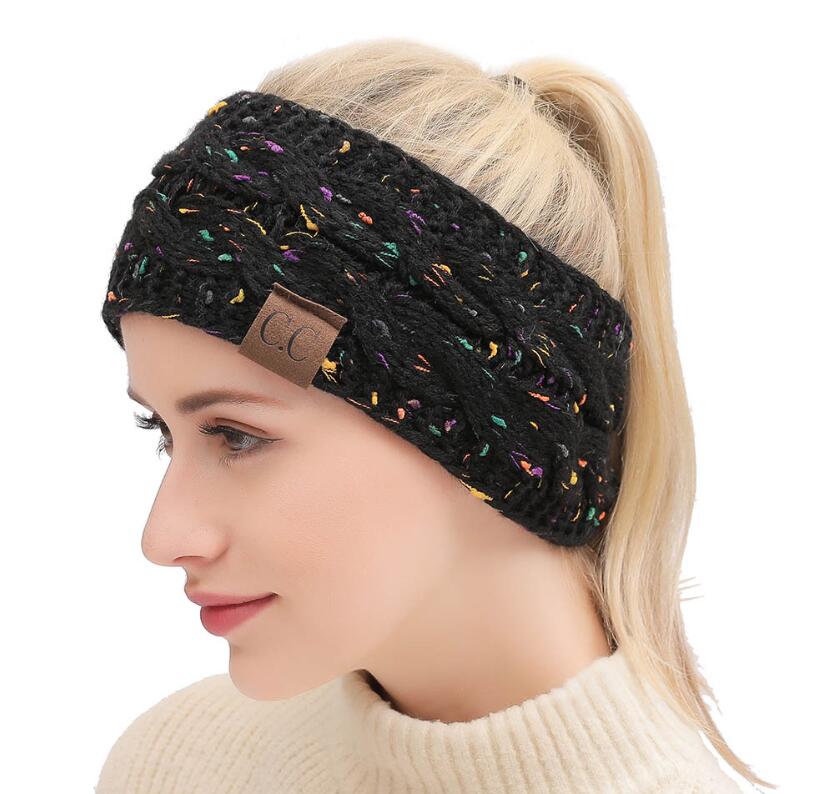 21 Colors INS CC Hairband Colorful Knitted Crochet Twist Headband Winter Ear Warmer Elastic Hair Band Wide Hair Accessories