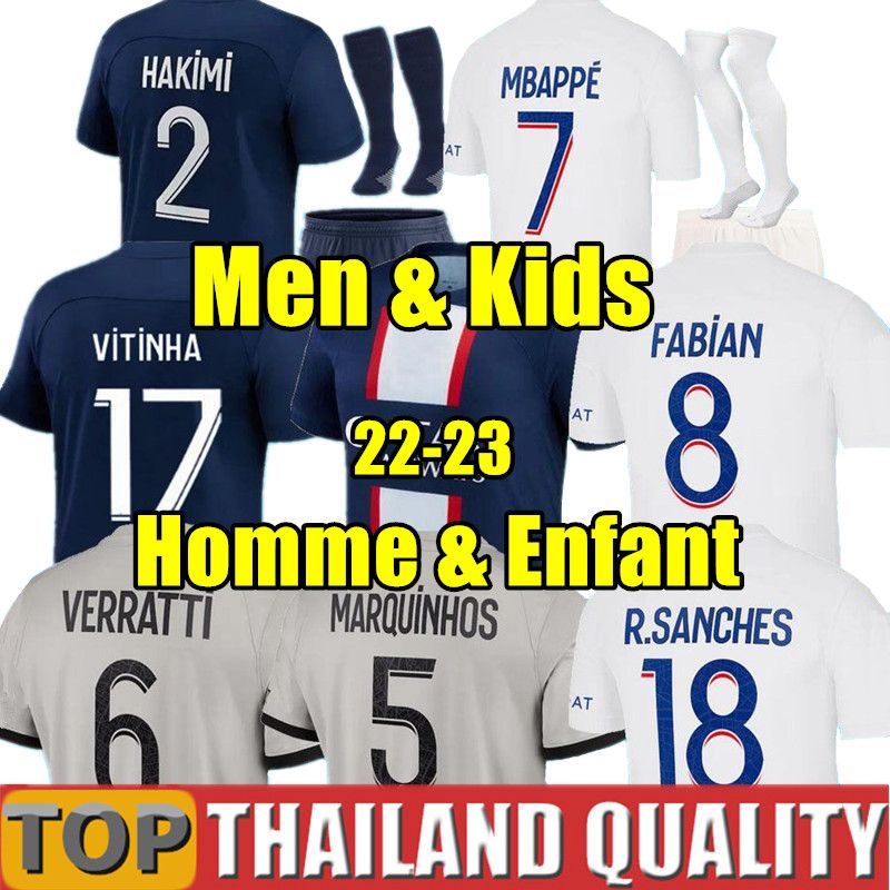 22 23 maillots de foot MBAPPE soccer jerseys SERGIO PSgs RAMOS 2022 2023 ICARDI football shirt HAKIMI WIJNALDUM Camiseta men kids hommes enfants kit uniform, 22/23 away - men
22 23 maillots de foot MBAPPE soccer jerseys SERGIO PSgs RAMOS 2022 2023 ICARDI football shirt HAKIMI WIJNALDUM Camiseta men kids hommes enfants kit uniform, 22/23 away - men