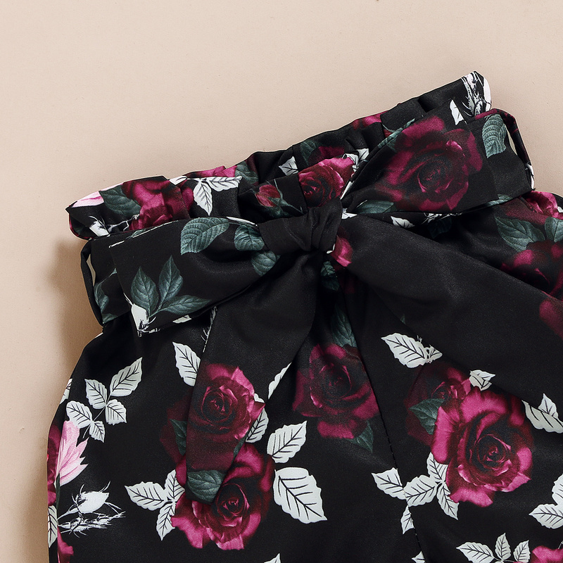 hibobi 3-piece Letter Pattern Bodysuit Polka Dot Shorts Headwear for Baby Girls 220509