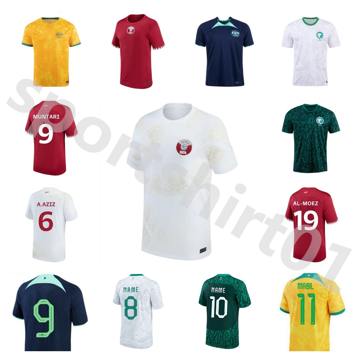 22 23 Qatar Soccer Jersey Australia SAUDI ARABIA EGAN Brewster Doyle BERGE McBurnie AFIF ALI HATEM HAYDOS BOUDIAF HASSAN MUNTARI KHOUKHI ASAD Baldock Football shirt
22 23 Qatar Soccer Jersey Australia SAUDI ARABIA EGAN Brewster Doyle BERGE McBurnie AFIF ALI HATEM HAYDOS BOUDIAF HASSAN MUNTARI KHOUKHI ASAD Baldock Football shirt