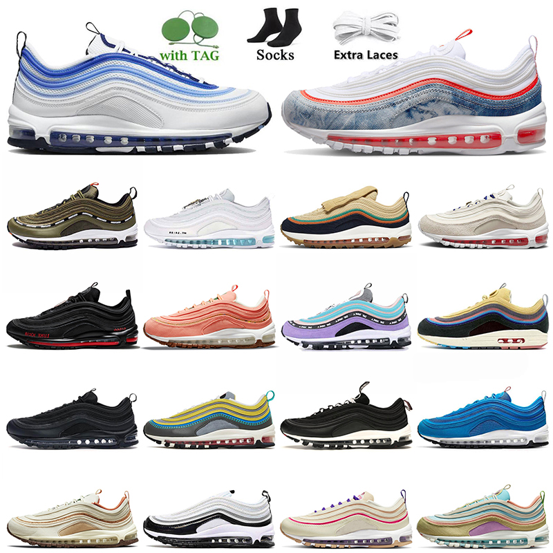 2022 Fashion Sports 97 Running Shoes With Socks Og97 Triple White Black Bullet Men Women Washed Denim MSCHF Lil Nas X Satan INRI Jesus Trainers Sneakers Size 36-46, A#4 sprung 36-45
2022 Fashion Sports 97 Running Shoes With Socks Og97 Triple White Black Bullet Men Women Washed Denim MSCHF Lil Nas X Satan INRI Jesus Trainers Sneakers Size 36-46, A#4 sprung 36-45