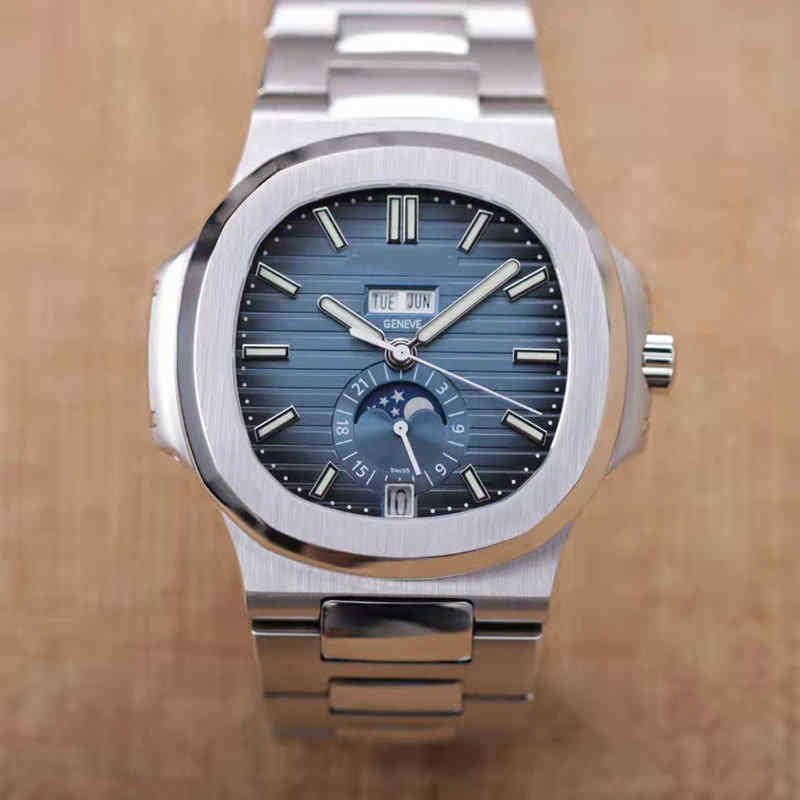 Baida Nautilus calendar month phase multifunctional men's watch fully automatic mechanical classic business waterproof 2FGF, White
Baida Nautilus calendar month phase multifunctional men's watch fully automatic mechanical classic business waterproof 2FGF, White