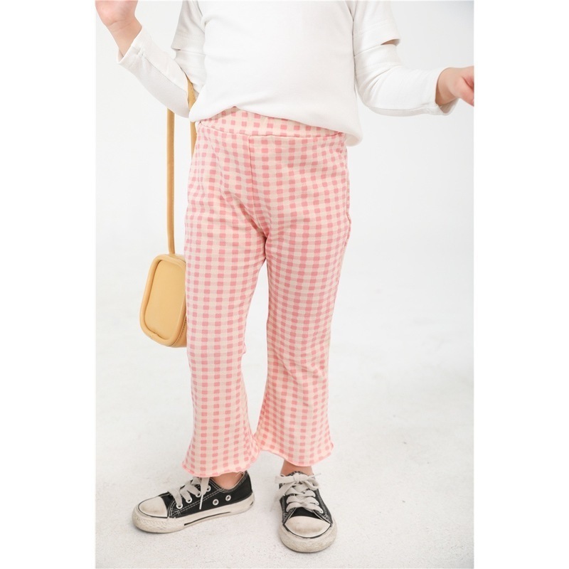 Candy Color Baby Girls Cotton Boot Cut Pant Streetwear Cute Kids Girls Trousers Infant Flares Pant 220512