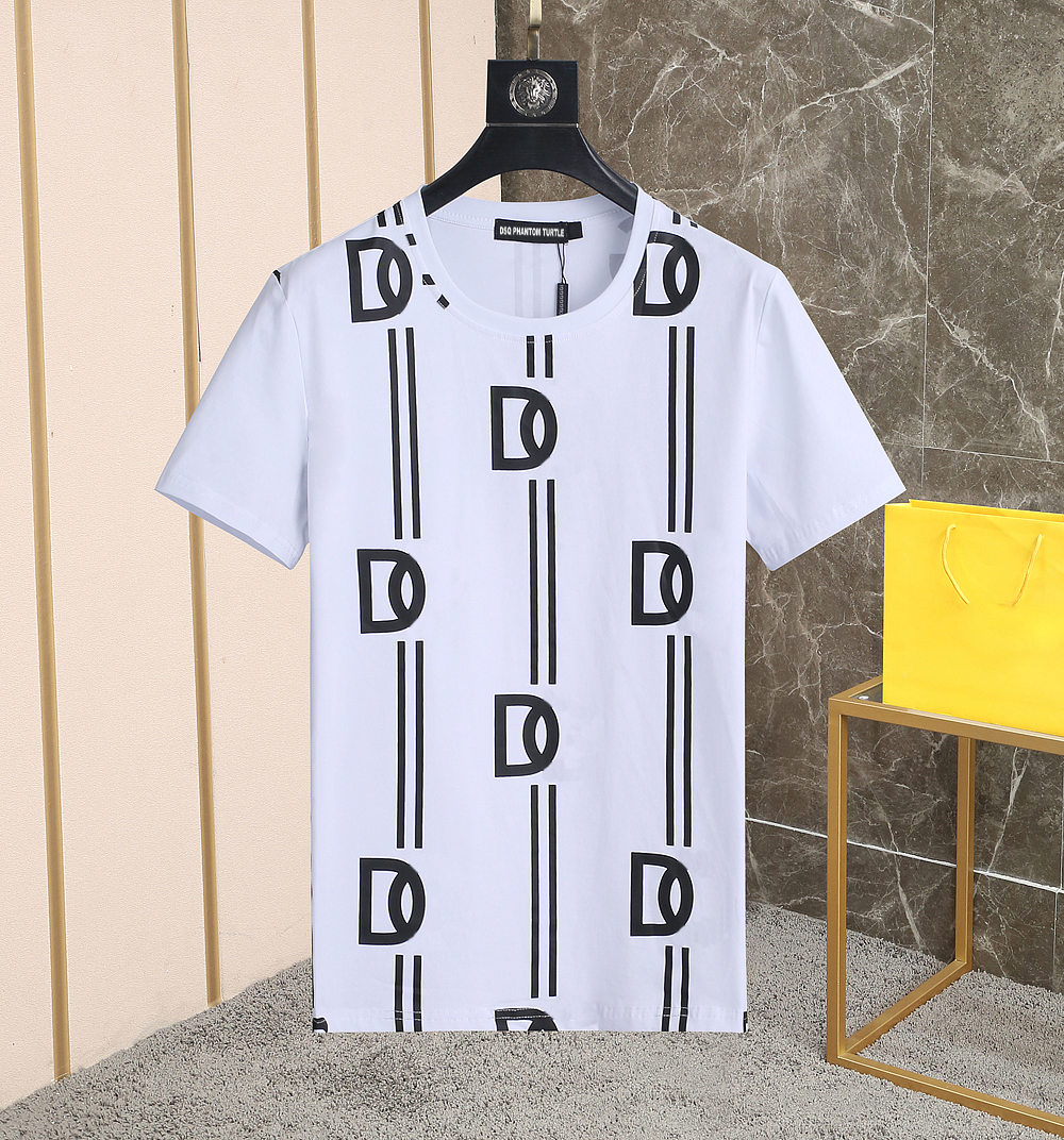 DSQ PHANTOM TURTLE Mens Designer T shirt Italian Milan Fashion Allover Logo Striped Print T-shirt Summer Black White T-shirt Hip Hop Streetwear 100% Cotton Tops 1195
DSQ PHANTOM TURTLE Mens Designer T shirt Italian Milan Fashion Allover Logo Striped Print T-shirt Summer Black White T-shirt Hip Hop Streetwear 100% Cotton Tops 1195