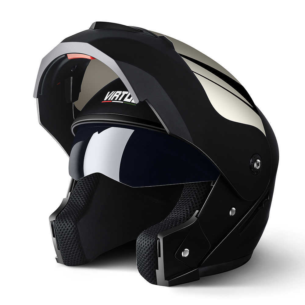 Cycling Helmets 2 Gifts Unisex Men Women Racing Motocross Modular Dual ns Motorcyc Full Face Safe Helmet Flip Up Cascos Para Moto L221014