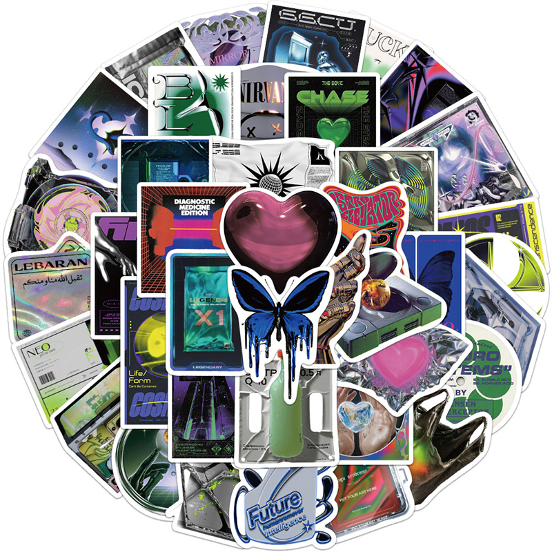 40PCS Cool Harajuku Acid Graphic Art Stickers Graffiti Kids Toy Skateboard car Motorcycle Bicycle Sticker Decals Wholesale