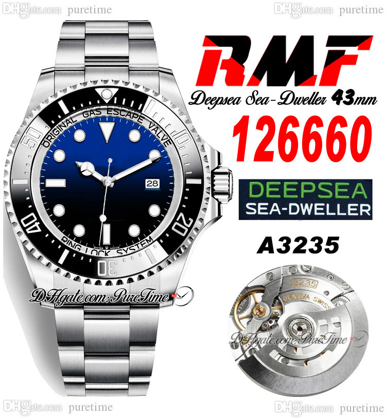 RMF Sea Deep 126660 A32235 Automatic Mens Watch James Cameron 43 Ceramic Bezel D-Blue Dial 904L OysterSteel Bracelet Super Edition Same Series Card Puretime A1, Customized warranty card
RMF Sea Deep 126660 A32235 Automatic Mens Watch James Cameron 43 Ceramic Bezel D-Blue Dial 904L OysterSteel Bracelet Super Edition Same Series Card Puretime A1, Customized warranty card