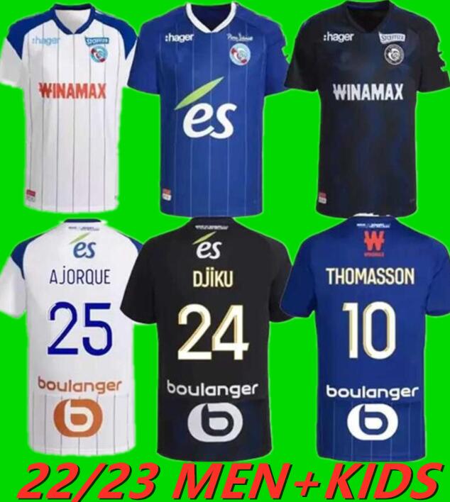 22 23 RC Strasbourg Alsace soccer jerseys maillot de foot home blue 2022 2023 AHOLOU THOMASSON LiEnard Diallo DJIKU AJORQUE Gameiro football shirts home away third, Home adult 1
22 23 RC Strasbourg Alsace soccer jerseys maillot de foot home blue 2022 2023 AHOLOU THOMASSON LiEnard Diallo DJIKU AJORQUE Gameiro football shirts home away third, Home adult 1