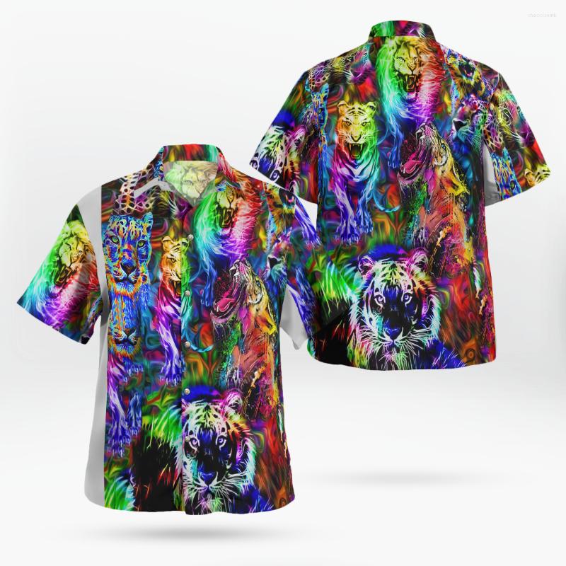 Men' Casual Shirts Color Tiger 3D Beach Hawaiian 2022 Summer Men Shirt Short Sleeve Streetwear Oversized 5XL Camisa Social Chemise, 13
Men' Casual Shirts Color Tiger 3D Beach Hawaiian 2022 Summer Men Shirt Short Sleeve Streetwear Oversized 5XL Camisa Social Chemise, 13
