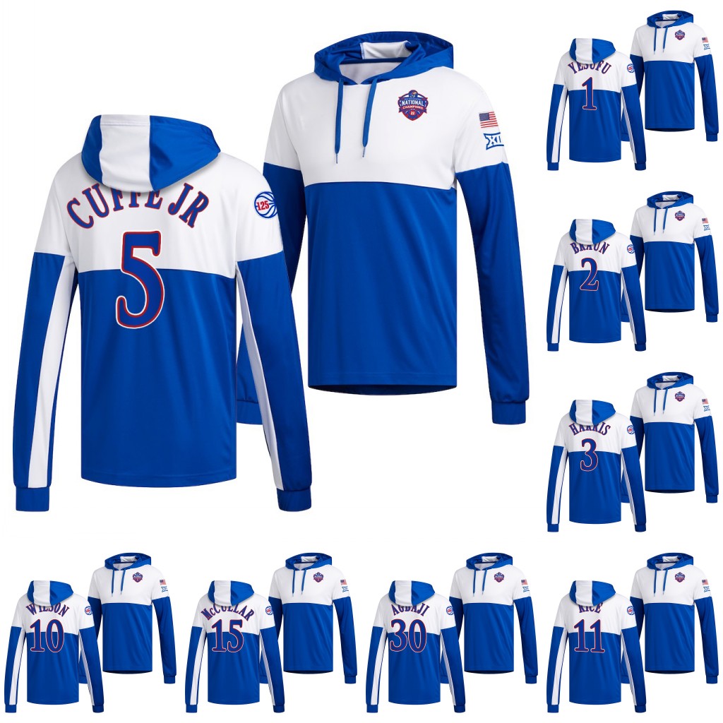 Kansas Jayhawks 2022 NCAA National Champions Blue 125th Anniversary Hoodie M.J. Rice Gradey Dick Dajuan Harris Joseph Yesufu Ochai Agbaji Kevin McCullar, 2 christian braun
Kansas Jayhawks 2022 NCAA National Champions Blue 125th Anniversary Hoodie M.J. Rice Gradey Dick Dajuan Harris Joseph Yesufu Ochai Agbaji Kevin McCullar, 2 christian braun