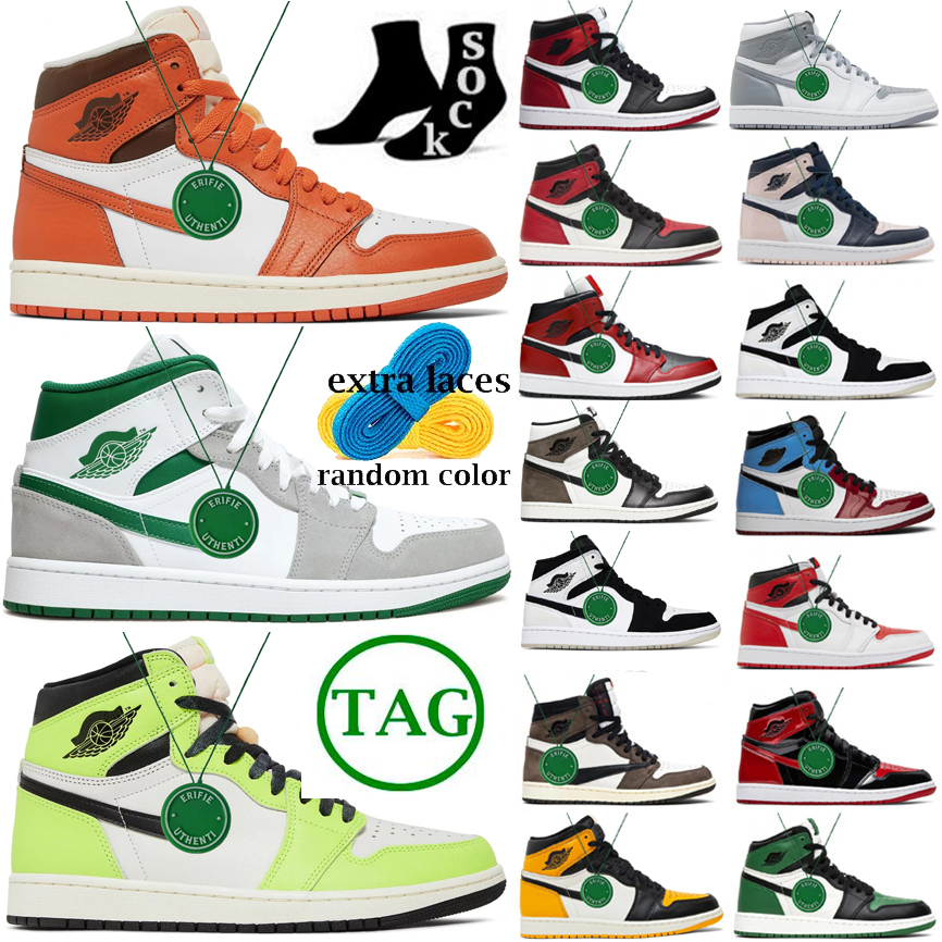 Men Women 1 basketball shoes jorban 1s University Blue Patent Bred Stage Haze OG Chicago Dark Mocha Cool Grey Fog Twist Pine Green Rebellionaire Yellow Toe sneakers