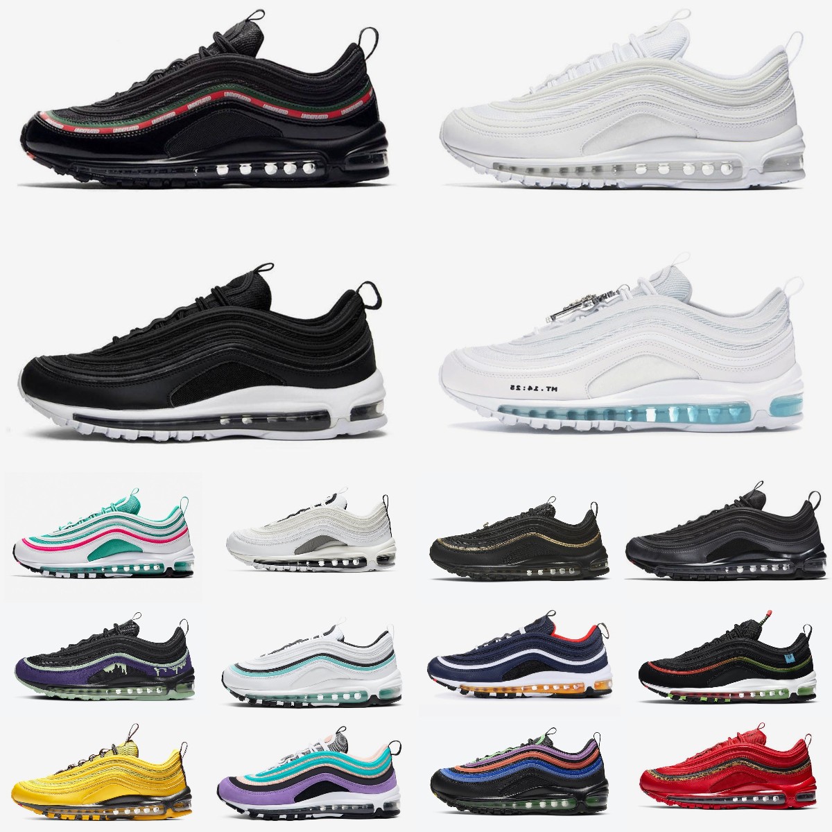 NEW 97 running shoes men women sneakers 97s Mschf Lil Nas x Satan Jesus Bred Black Red Blueberry Sun Club Militia Green Sean Wotherspoon outdoor sports trainers 36-45, Box
NEW 97 running shoes men women sneakers 97s Mschf Lil Nas x Satan Jesus Bred Black Red Blueberry Sun Club Militia Green Sean Wotherspoon outdoor sports trainers 36-45, Box