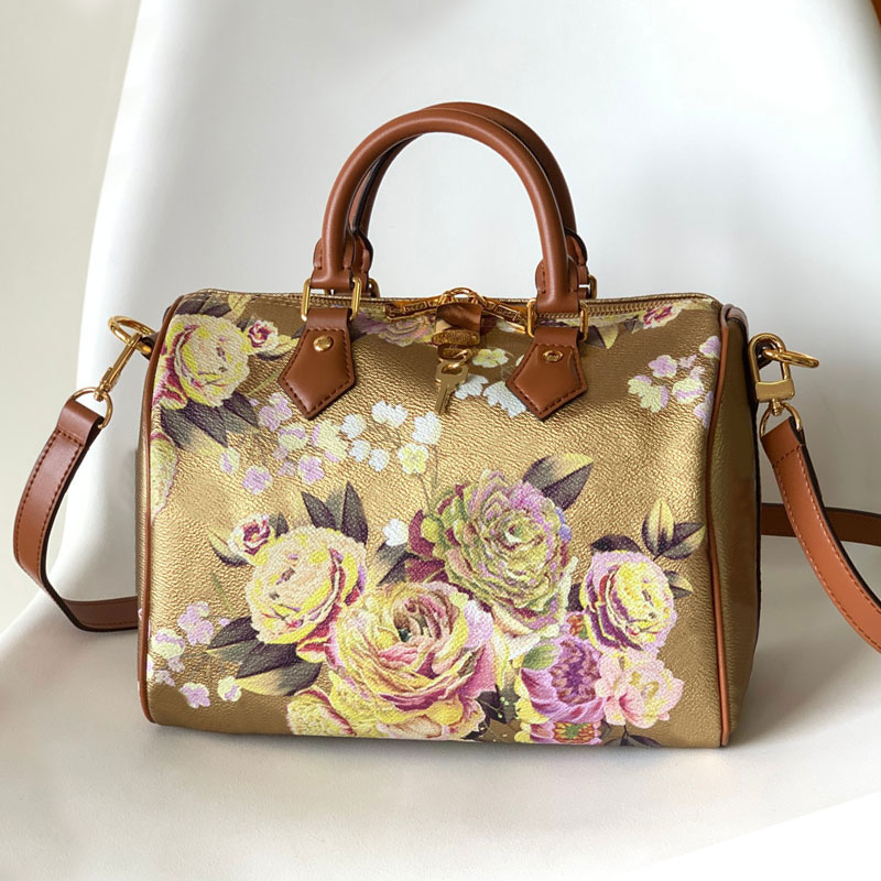 Beach Speed Tote Bag Crossbody Bags Handbag Gold Floral Pillow Purse Coated Canvas Leather Large Capacity Shoulder Purses Plain Fashion Letter Lock Zipper Hardware, Box
Beach Speed Tote Bag Crossbody Bags Handbag Gold Floral Pillow Purse Coated Canvas Leather Large Capacity Shoulder Purses Plain Fashion Letter Lock Zipper Hardware, Box