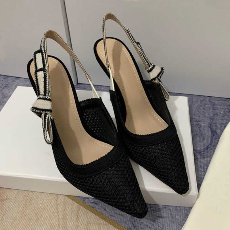 Designer Sandals Women 'S High Heels Bowknot Shoes Wedding Shoes Women 'S Forma Pointed Toe Electric Embroidered Fashion Bridal
