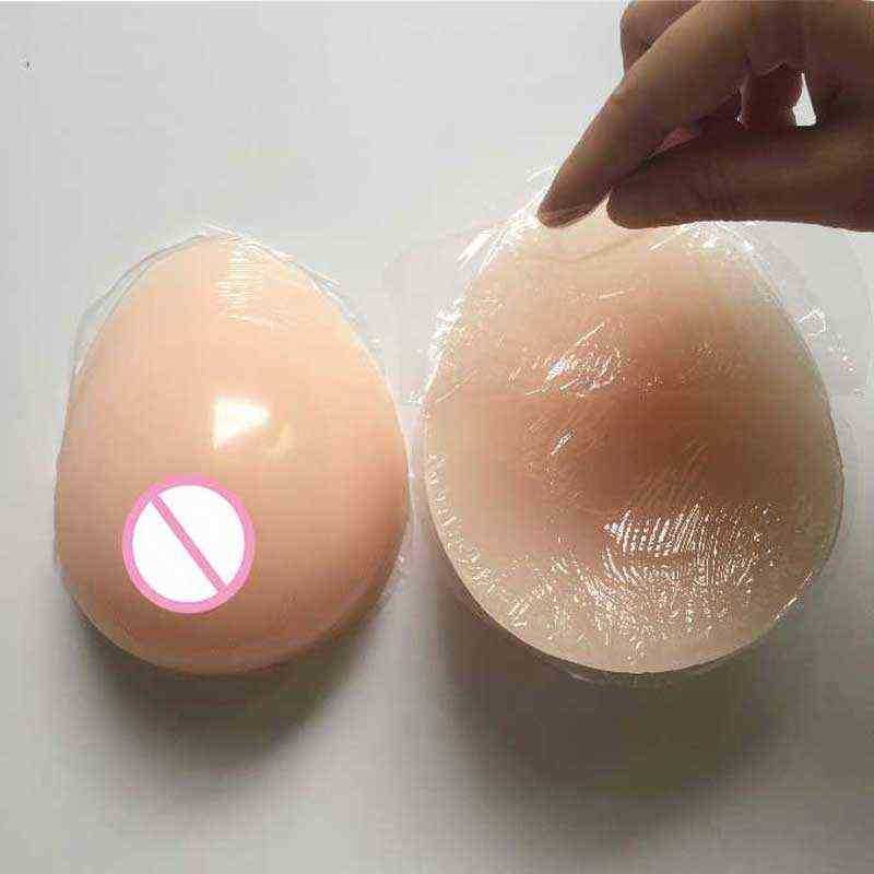 Nxy Breast Form Realistic Fake Boobs Tits Crossdresser Boobs Self Adhesive Silicone s Shemale Transgender Drag Queen 220607
