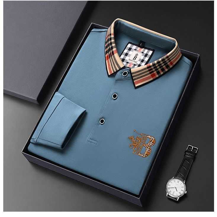Men's T-shirts Burbrerys Designer Fashion Brand Spring Autumn Long Sleeve T-shirt Men Pure Color Handsome Undercoat Silk Cotton Polo Shirtvej4 XICV, Blue
Men's T-shirts Burbrerys Designer Fashion Brand Spring Autumn Long Sleeve T-shirt Men Pure Color Handsome Undercoat Silk Cotton Polo Shirtvej4 XICV, Blue