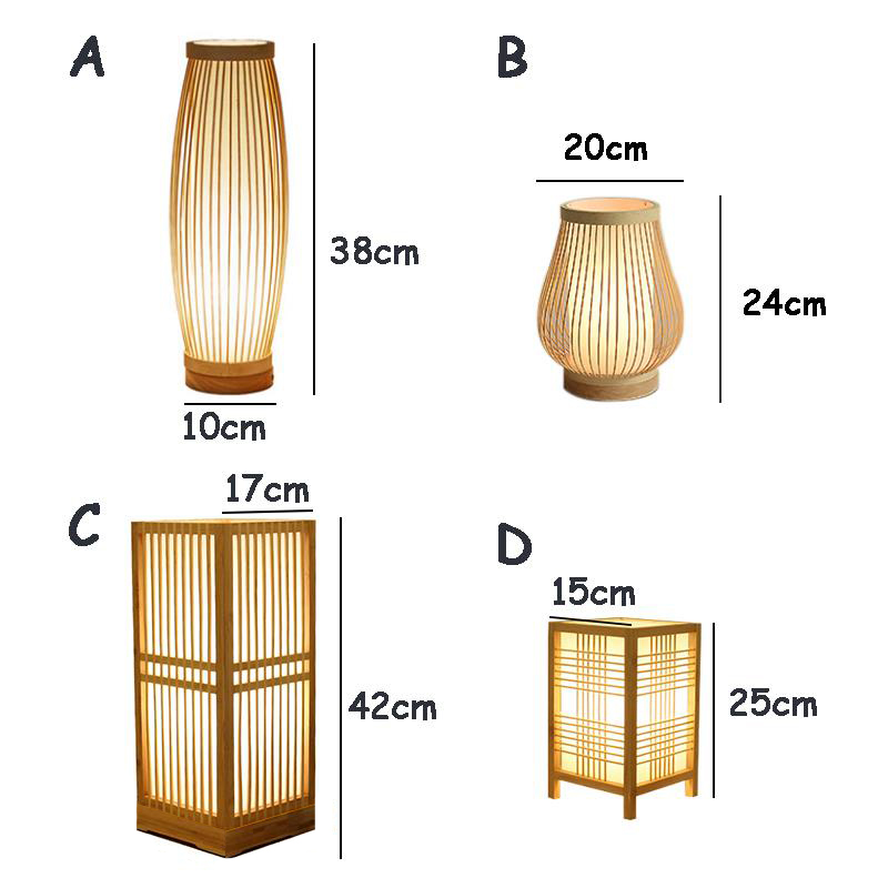Elegant Desk Lights with Bamboo Finish - Perfect for Living Room and Bedroom Ambiance