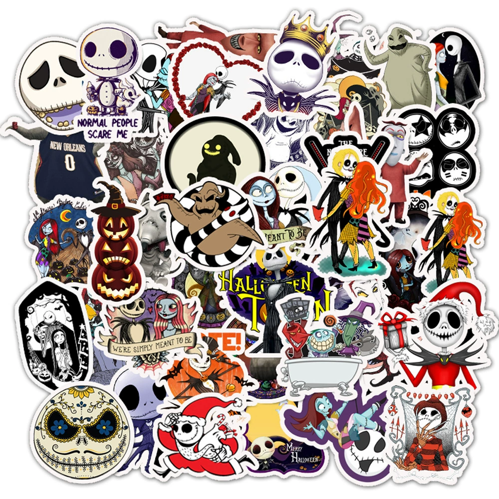 50PCS Halloween Decoration DIY Stickers Pack For Girl Children Boba Bubble Teas Decal Sticker To DIY Stationery Luggage Suitcase Laptop Guitar PC Wate