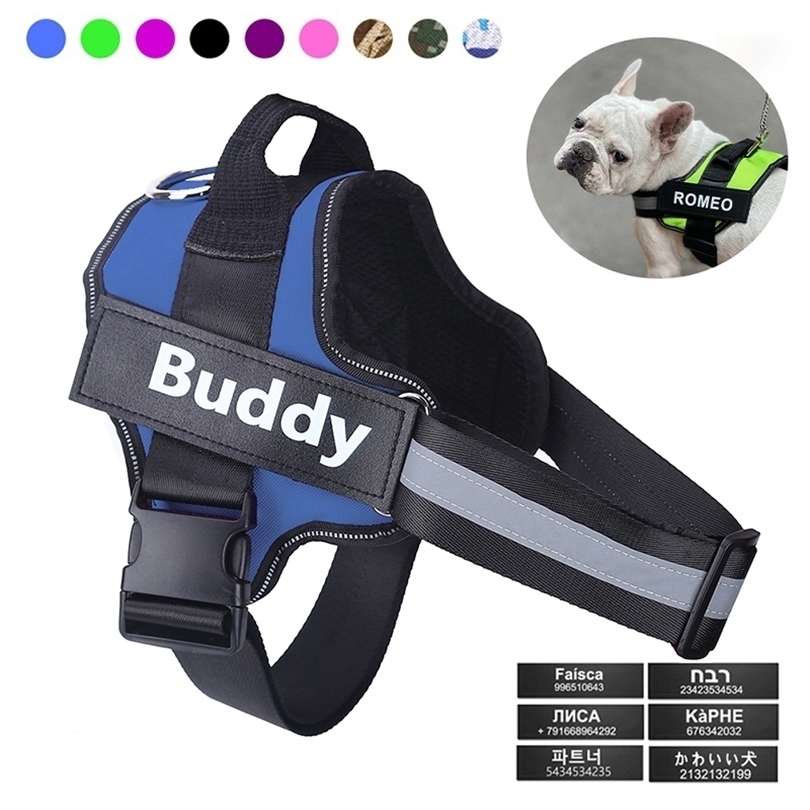 Dog Apparel Personalized Dog Harness No Pull for Small Large Dog Reflective Pet Harness Vest French Bulldog ID Custom Patch Pet Supplies 221018, Black
Dog Apparel Personalized Dog Harness No Pull for Small Large Dog Reflective Pet Harness Vest French Bulldog ID Custom Patch Pet Supplies 221018, Black
