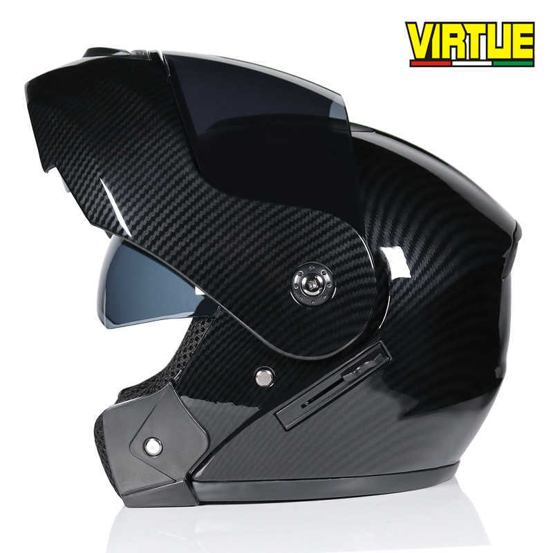 Cycling Helmets 2 Gifts Unisex Men Women Racing Motocross Modular Dual ns Motorcyc Full Face Safe Helmet Flip Up Cascos Para Moto L221014