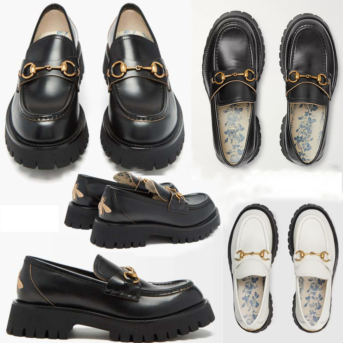 Winter autumn Women casual dress shoes loafers flat oxfords horsebit Black Leather lug sole chunky loafer back bee luxury brand designer 35-42
Winter autumn Women casual dress shoes loafers flat oxfords horsebit Black Leather lug sole chunky loafer back bee luxury brand designer 35-42