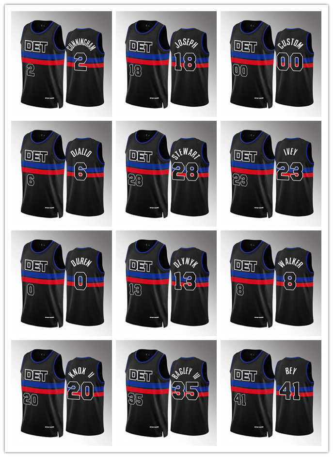 2022-23 Basketball Jersey Cade Cunningham Hamidou Diallo Kemba Walker Detroit''Pistons''Men Black Statement Swingman
2022-23 Basketball Jersey Cade Cunningham Hamidou Diallo Kemba Walker Detroit''Pistons''Men Black Statement Swingman
