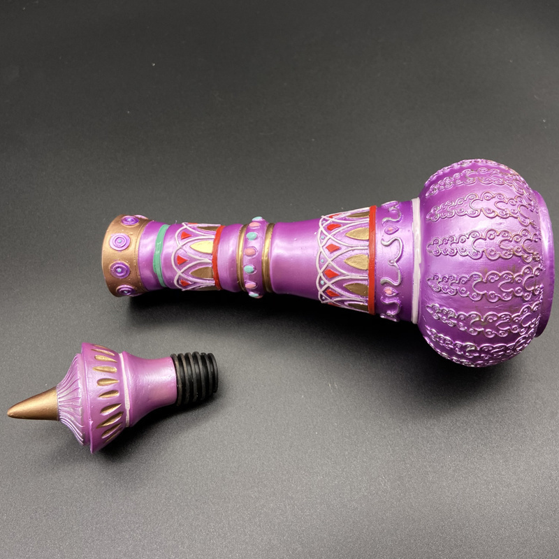 Decorative Objects Figurines Jeannie Bottle MIRRORED RICH PURPLE I DREAM OF JEANNIE GENIE BOTTLE Draca Resin Handicraft Ornament Purple 230803