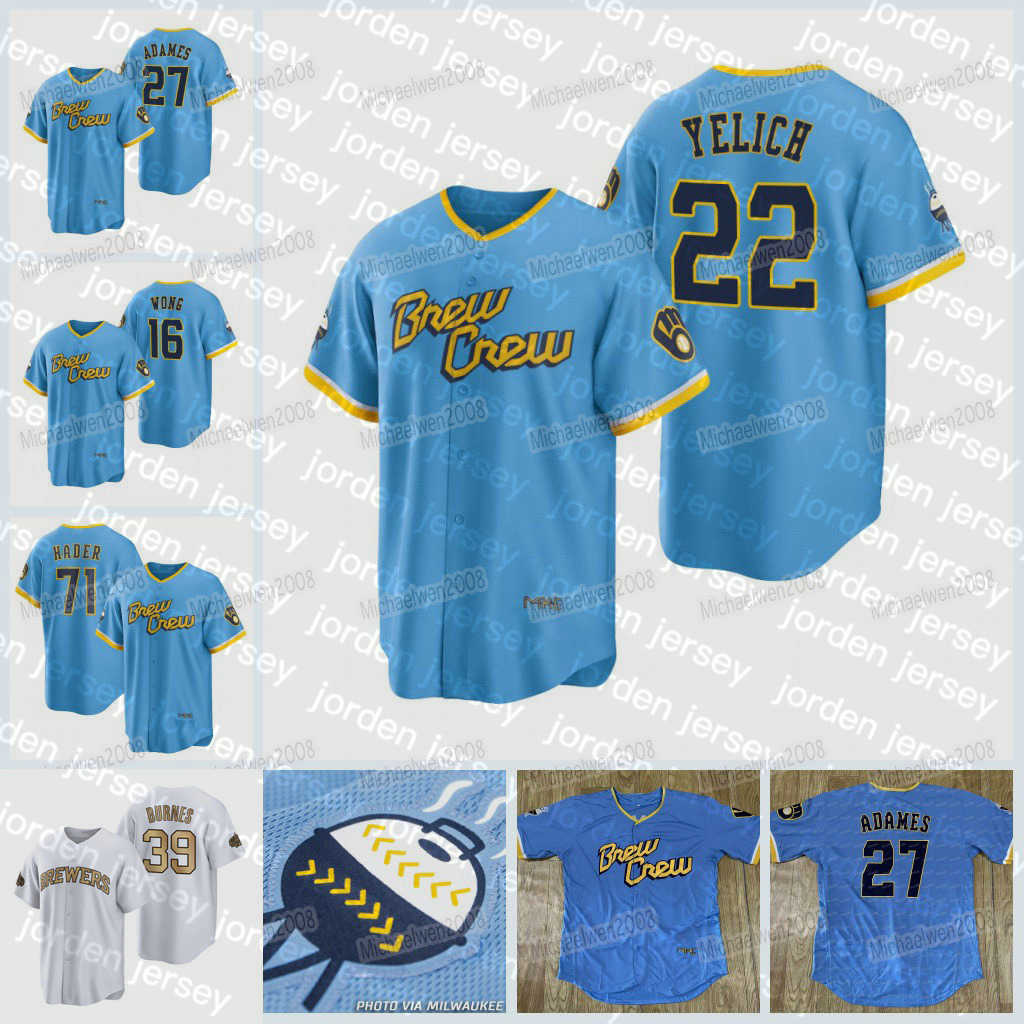 NEW College Baseball Wears Milwaukee Christian Yelich 2022 All Star Brewers Jersey City Connect Corbin Burnes Willy Adames Josh Hader Rowdy, Women cool base(all star game)
NEW College Baseball Wears Milwaukee Christian Yelich 2022 All Star Brewers Jersey City Connect Corbin Burnes Willy Adames Josh Hader Rowdy, Women cool base(all star game)
